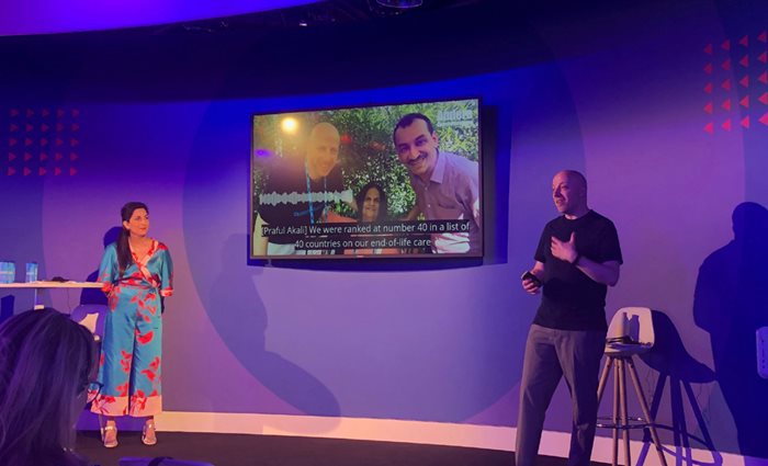 russ-and-z-on-stage.jpg Russell & Zuleika presenting on the Lions Health stage